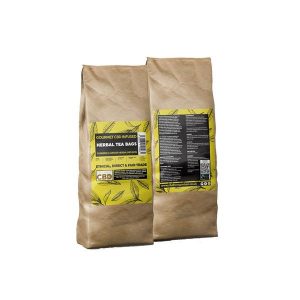 Equilibrium CBD Gourmet Herbal 200 Tea Bags Bulk 680mg CBD - Ginger & Turmeric