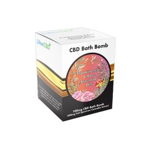 LVWell CBD 100mg CBD Bath Bomb - Frankincense and Rose