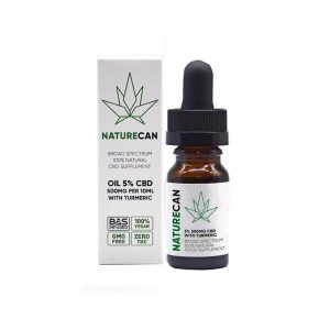 Naturecan 5% 500mg CBD Turmeric Broad Spectrum MCT Oil 10ml