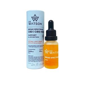 Dr Watson 1000mg CBD + CBG Broad Spectrum Oil 20ml - Support