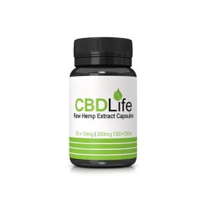CBDLife 300mg CBD + CBDa Raw Hemp Extract Capsules 30 Caps