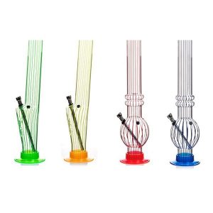 14" Mixed Colour Stripes Design Acrylic Bong - FA 9256